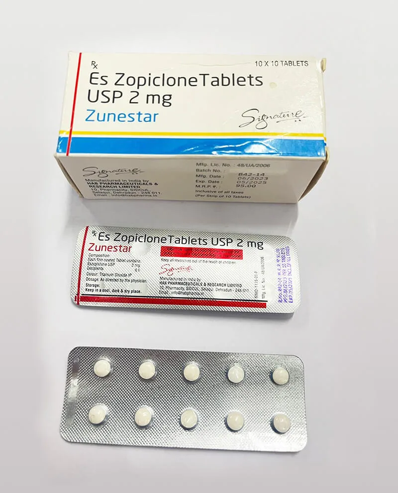 Zunestar (Es zopiclone tablets USP 2 mg)